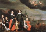 Nicolaes maes captain job jansz cuyter and his family oil painting artist